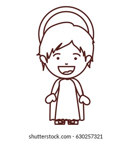 brown silhouette of child jesus vector illustration