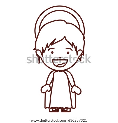 brown silhouette of child jesus vector illustration