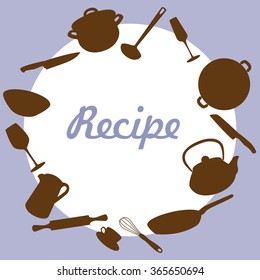 Brown silhouette of the cookware.