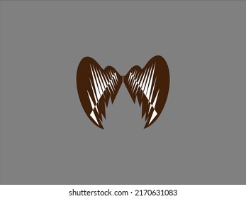 brown silhouette wings emblem collection