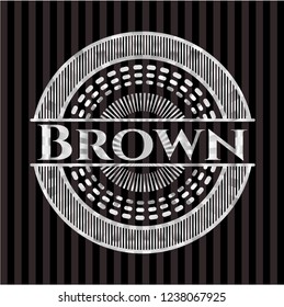Brown silver shiny emblem