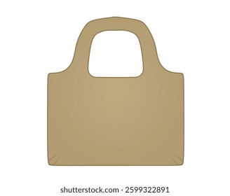 Brown  simple bag. vector illustration