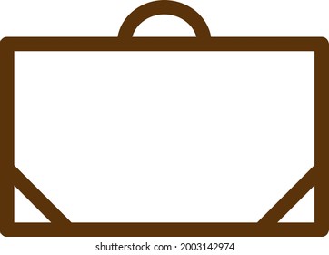 Brauner einfacher Business-Man-Sack, Illustration, Vektorgrafik auf weißem Hintergrund.