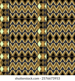 Brown simple native American seamless pattern with tribal motifs. Navajo, Boho style. Retro style. Can be used for textiles, wallpaper, sarees, rugs, curtains, and home decoration.