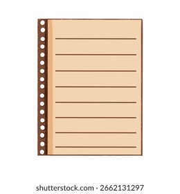 Papel en blanco espiral simple marrón para el planificador o el diario