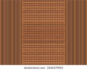 Brown slat pattern is a simple and smooth design, creating a warm and modern feeling. Modern, dimensional, natural warmth. Applications Interior decoration Wooden walls, shelves Furniture Wallpaper