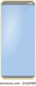 Teléfono inteligente marrón. ilustración vectorial
