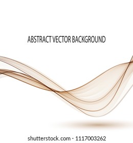 brown smooth lines in the form of abstract waves.