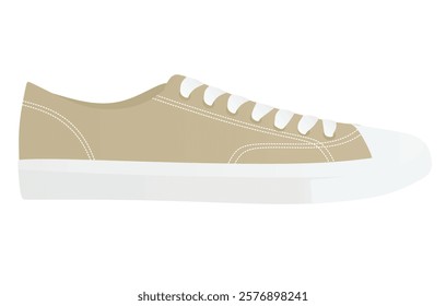 Brown sneaker shoe. vector illustration