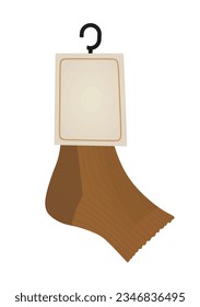 Brown socks pack. vector illustration