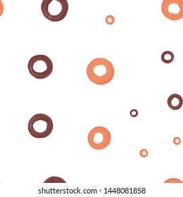 Brown and Soft orange a circle Geometric Seamless pattern. Perfect for your design, textile, pattern fills, box, posters, cards, web page background etc. Pattern under the mask. Vector.