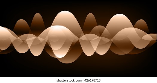 brown Sound waves oscillating