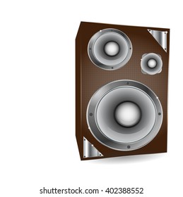 brown speaker on a white background