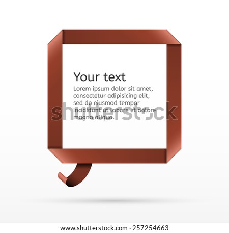 Brown speech bubble made of tape