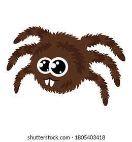 Brown spider icon. Cartoon of brown spider vector icon for web design isolated on white background
