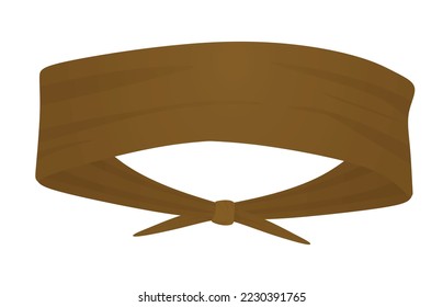 Brown  sport head band. vector illustration