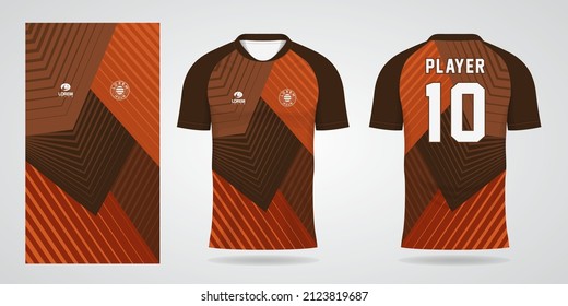 brown sports jersey design template