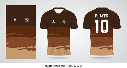 Brown Sports Shirt Jersey Design Template