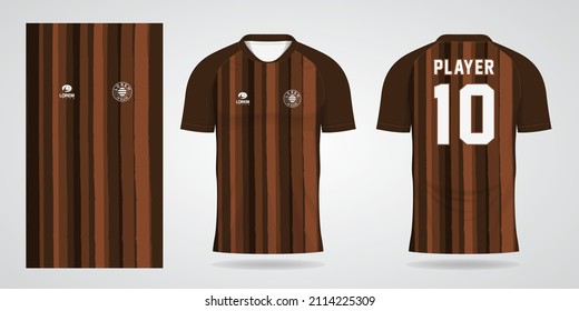 brown sports shirt jersey design template