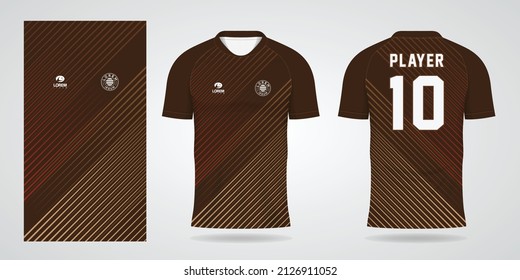 brown sports shirt jersey design template