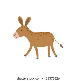 Brown Spotted Donkey Walking