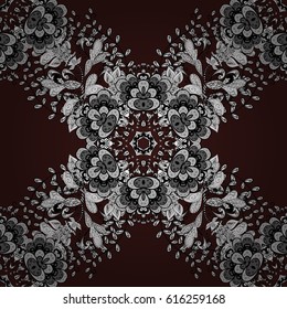 Brown spotted Vector illustration. Brown background. Background. Beautiful pattern with abstract flowers.