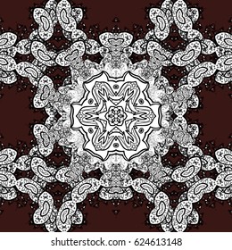 Brown spotted Vector illustration. Background. Beautiful pattern with abstract flowers. Brown background.