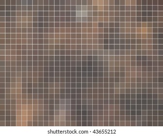 brown square tiles mosaic, vector