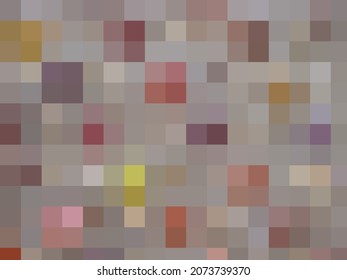 Una ilustración de cuadrados marrones. Textura multicolor de píxel leopardo. Fondo geométrico en estilo abstracto. Textura de mosaico cálido para tu negocio. Diseño de fondo a la moda. Fondo de moda. Forma marrón