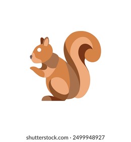 A brown squirrel with a bushy tail.