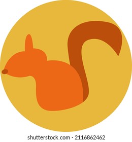 Brown squirrel, illustration, vector on a white background.