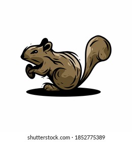 Braunes Eichhörnchen, Vektorgrafik