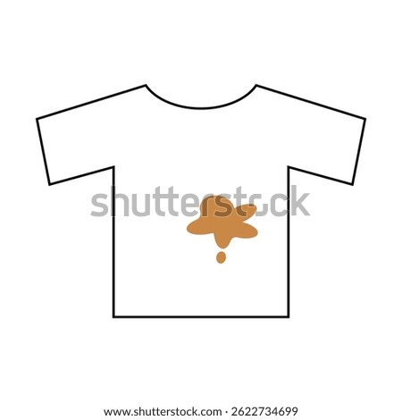 Brown stained t-shirt icon. Vector.