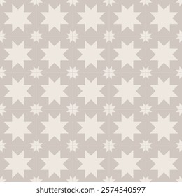 brown star, cement tiles, cute pattern, decorative seamless background