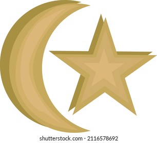 Brown star moon logo For book covers