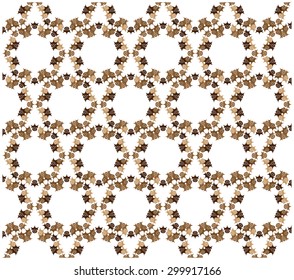 brown star pattern ornament stacking