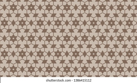 Brown Star Pattern Vector Eps