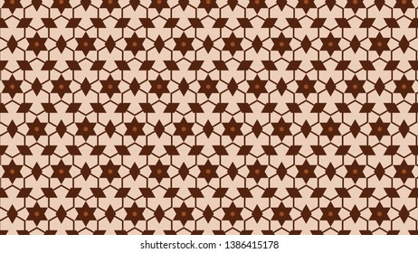 Brown Star Pattern Vector Graphic