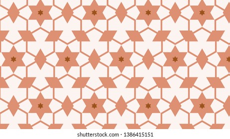 Brown Stars Background Pattern Design