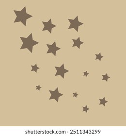 The Brown Stars Background Vintage