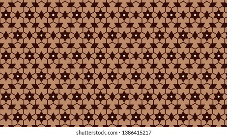 Brown Stars Pattern Vector Art