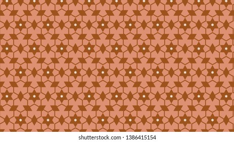 Brown Stars Pattern Vector Graphic