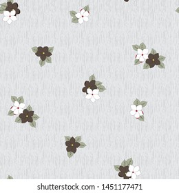 brown stock flowers pattern on texture background
