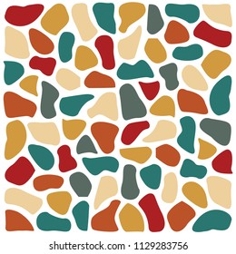 brown stone plate paving pattern on white background