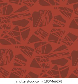 Tapa geométrica de piedra marrón y suelo para el diseño de fondo, tela, textil, envoltura, superficie, web e impresión. El moderno espacio de barro de terracota para el diseño textil y de superficie. 