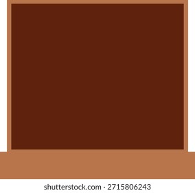 Ilustración de caja de almacenamiento marrón que representa el contenedor de la organización, la solución de almacenamiento del hogar, el concepto de embalaje y el elemento de mobiliario simple en diseño plano.