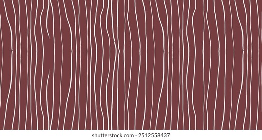Brown striped background. Hand drawn strokes backdrop. Abstract background with vertical wavy lines.