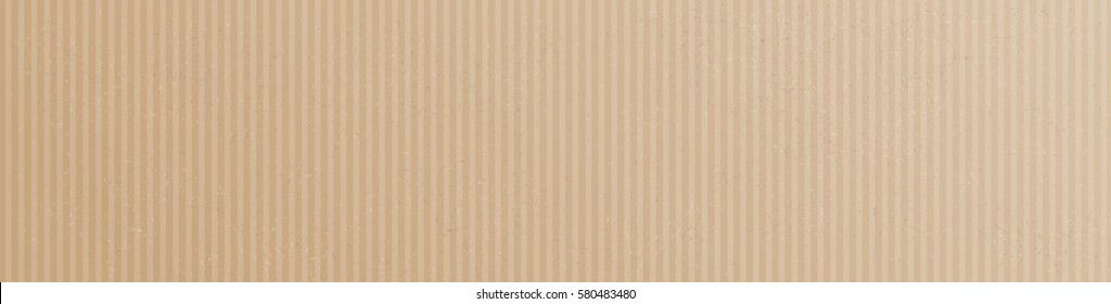 Brown and striped cardboard header. Eps 10 vector file.