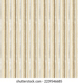 Brown stripes seamless pattern. Simple raster texture with thin and thick vertical lines. Modern abstract gold and white geometric striped background. Repeat design for tileable print,