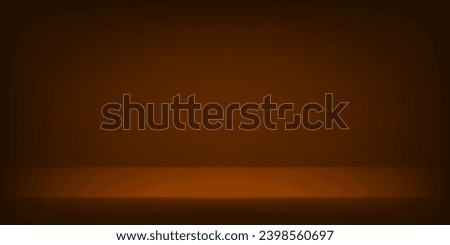 Brown studio room background. Dark brown. Room in the 3d. Space for selling products on the website. Round stage showcase. Vector illustration.
